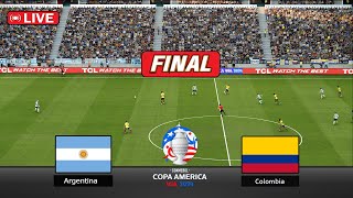 🔴Argentina vs Colombia LIVE Final Copa América ⚽ Watch Match LIVE [upl. by Roper]