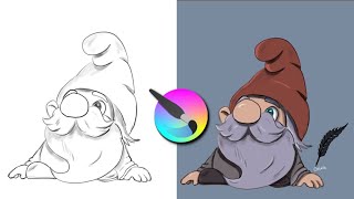 KRITA 515  LETS SKETCH AND COLOR Sharing a few of my tricks😊❤️ [upl. by Budworth]