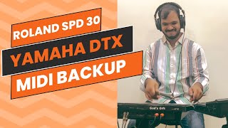 ROLAND SPD 30 AND YAMAHA DTX MULTY 12 MIDI BACKUP CONTACT 9908036346 [upl. by Ledarf]