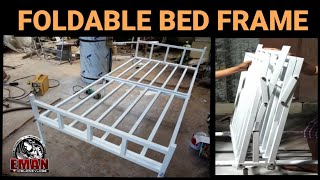 Foldable Bed Frame  Simple amp Easy  DIY Folding Bed [upl. by Trometer]