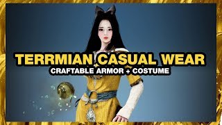 BLACK DESERT ONLINE Terrmian Casual Wear CRAFTABLE COSTUME [upl. by Eiroc]