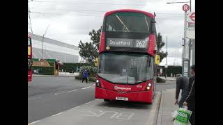 Wright Streetdeck HEV96 ExTower Transit WH31108 Stagecoach London 18919 SK19FDL Journey on Route 262 [upl. by Gulgee]