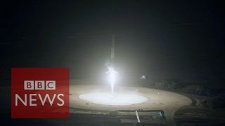 SpaceX rocket in historic upright landing  BBC News [upl. by Emery203]