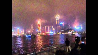 China Hong Kong Fireworks on New Years Day 2012  New Year Countdown [upl. by Kcaj]