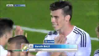 Gareth Bale 1st Goal with Real Madrid Villarreal vs Real Madrid [upl. by Woodson]