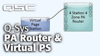 QSYS Public Address  Part D PA Router amp Virtual Page Station [upl. by Annawik]