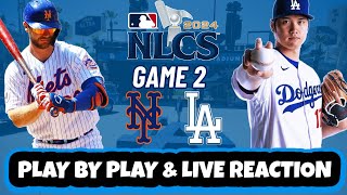 Los Angeles Dodgers vs New York Mets Live Reaction  NLCS  GAME 2  101424  Dodgers vs Mets [upl. by Zebadiah441]