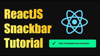 Snackbar  Toast Notifications in React Tutorial  React Snackbar Tutorial [upl. by Lichtenfeld]