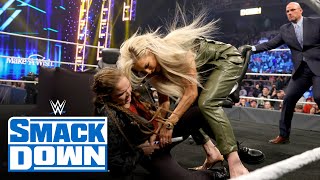 Ronda Rousey turns the tables on Charlotte Flair during contract signing SmackDown April 22 2022 [upl. by Robyn]