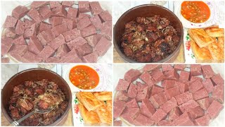 طاجن لحم بالبصل صيامى سيتان سهلة ورخيصة ⁉️An easy and quick meal for seitan meat in the oven [upl. by Ellenyl]