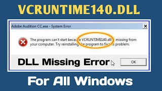 How to fix vcruntime140dll missing error  How to fix dll missing errors [upl. by Fia421]