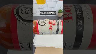 REMOVING Hot Sauce Labels 🔥 how to take labels off of glass bottles hack [upl. by Nari]