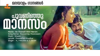 Poovaninju Maanasam  malayalam Song  Ee Thanalil Ithiri Neram  Mammootty  KJ Yesudas  S Janaki [upl. by Wieche]