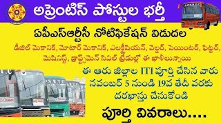 APSRTC APPRENTICESHIP NOTIFICATION 2024 FULL DETAILS [upl. by Curry]