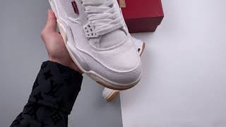 NIKE AIR JORDAN 4 LEVIS WHITE AO2571 100 [upl. by Esahc]