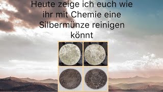 24 Einen Thaler Silbermünzen Reinigung silber coin coinbase coins silvercoins silver chemical [upl. by Ellenehs]