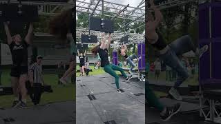 Women compete side by side at the Grit Ninja Games in New York [upl. by Noslen]