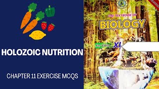 Holozoic nutrition exercise mcqs Chapter 11 Holozoic nutrition exercise mcqs Sindh board book [upl. by Haynes]