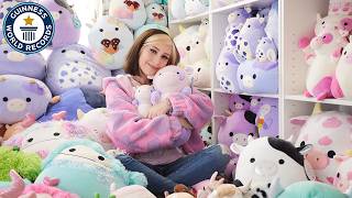 Largest Squishmallow Collection  Guinness World Records [upl. by Diella225]