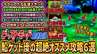 【ドラクエ3リメイク】ビーストモード用50体捕獲ルートちからの種＆すばやさの種乱獲スポット上の世界スライム（はぐメタ）スポットなど船ゲット後オススメ攻略6選 [upl. by Leggett289]