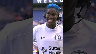 Halftime with Asisat Oshoala as Bay FC leads Seattle [upl. by Ettesel905]