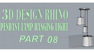 Pendant lamp hanging light 3D design rhino project product [upl. by Rianon]