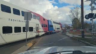 UTA Front Runner train in American Fork Utah Railroad Railfans Trains Frontrunner [upl. by Valera]