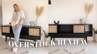 i bought furniture from overstock  Midcentury Media Console Review [upl. by Anesusa172]