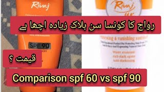 Rivaj uk sunblock comparison spf 90 vs 60 Review [upl. by Ettigdirb568]