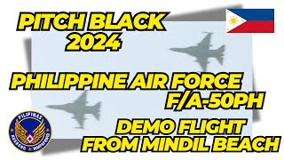 Philippine Air Force FA50PH Demo flight from Mindil Beach Australia Pitch Black 2024 [upl. by Chessa]