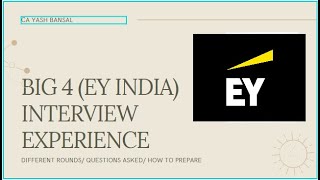 EY Virtual Interview Experience Big 4 Statutory Audit Questions asked Preparation required [upl. by Lisette]