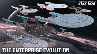 Star Trek The Evolution of the USS Enterprise [upl. by Eneles]