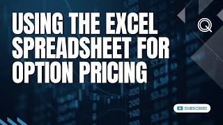 Using the Excel Spreadsheet for Option Pricing [upl. by Iggem]