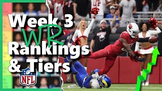 Week 3 BEST Wide Receiver Rankings amp Tiers Top 40 Fantasy Football [upl. by Phillis]