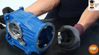 ASSEMBLING STM TEAM BEVEL HELICAL GEARBOXES WITH INPUT MOTOR FLANGE [upl. by Odlareg]