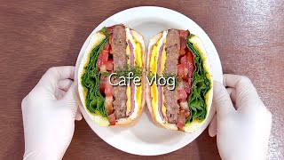 sub 🥪기다리고 기다리던 샌드위치 모음 영상🥪  카페 브이로그  개인카페 브이로그  cafe vlog  asmr  no bgm [upl. by Rosenzweig]