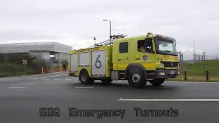 RARE Brisbane Airport ARFF Pump 6 Responding to an AFA [upl. by Aniled]