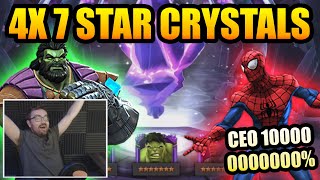 4x 7 Star Crystal Opening  EPIC CEO 100000000000000 COMEBACK  Marvel Contest of Champions [upl. by Nordna]