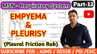 Empyema amp pleurisy  definition causes symptoms treatment  respiratory msn part12 [upl. by Primaveras]