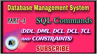 All types of SQL Commands with examples  DCL Commands  DCL DML TCL  AG STUDY GROUPS [upl. by Kenzi]