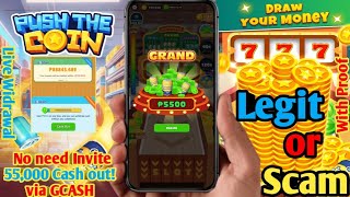 Push the coin Legit or Fake  Honest review sa push the coin and Live Widrawal via GcashPushthecoin [upl. by Streetman326]