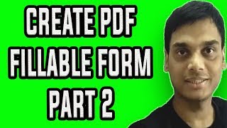 How To Create A Fillable PDF Form PART 2  make pdf form easily  Hindi [upl. by Atila582]