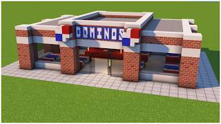 Cómo Construir un Dominos Pizza en Minecraft Tutorial Paso a Paso [upl. by Luella]