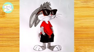 Como dibujar a Bugs Bunny paso a paso  Looney Tunes  Drawing and Painting Bugs Bunny  aliartpro [upl. by Swanhildas]