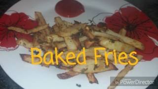 Baked Fries  Oven Baked French Fries [upl. by Aimak809]