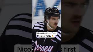 First career hat trick for Nico Hischier 🙌 shorts [upl. by Golda]