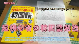 【語学勉強】完全ゼロからの韓国語勉強 基礎文法を勉強しました。 polyglot challenge part4 [upl. by Cowan28]