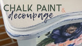 Chalk Paint and Decoupage  Dresser Makeover [upl. by Myranda]