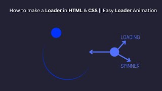 How to make a Loader in HTML amp CSS  Easy Loader Animation [upl. by Beverlie]