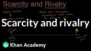 Scarcity and rivalry  Basic Economic Concepts  Microeconomics  Khan Academy [upl. by Ycnan]